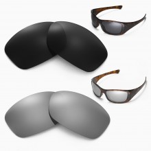 Walleva Two Pairs Polarized Lenses For Oakley Hijinx Sunglasses - Titanium + Black